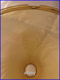 Mid Century Hollywood Regency 1960 TABLE Lamp Amber Glass Shade MCM RARE