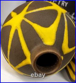 Mid Century Japan Made 3x3.5 Bud Vases! Gorgeous Glaze Design & Rare Together