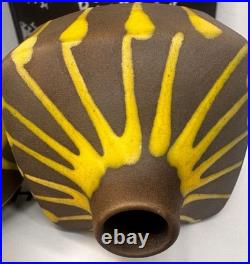Mid Century Japan Made 3x3.5 Bud Vases! Gorgeous Glaze Design & Rare Together