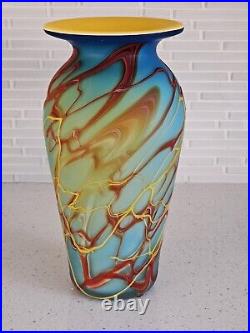 Mid Century Modern 1969 Stunning & Rare Baijan Blown Glass Vase 13 x 7