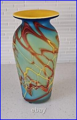 Mid Century Modern 1969 Stunning & Rare Baijan Blown Glass Vase 13 x 7