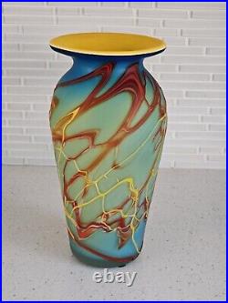 Mid Century Modern 1969 Stunning & Rare Baijan Blown Glass Vase 13 x 7