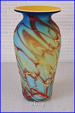 Mid Century Modern 1969 Stunning & Rare Baijan Blown Glass Vase 13 x 7