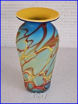 Mid Century Modern 1969 Stunning & Rare Baijan Blown Glass Vase 13 x 7