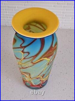 Mid Century Modern 1969 Stunning & Rare Baijan Blown Glass Vase 13 x 7