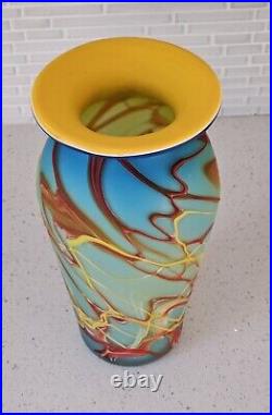 Mid Century Modern 1969 Stunning & Rare Baijan Blown Glass Vase 13 x 7