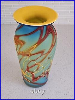 Mid Century Modern 1969 Stunning & Rare Baijan Blown Glass Vase 13 x 7