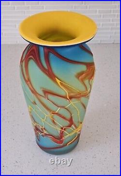 Mid Century Modern 1969 Stunning & Rare Baijan Blown Glass Vase 13 x 7