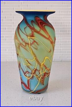 Mid Century Modern 1969 Stunning & Rare Baijan Blown Glass Vase 13 x 7