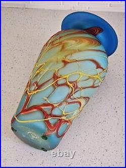 Mid Century Modern 1969 Stunning & Rare Baijan Blown Glass Vase 13 x 7