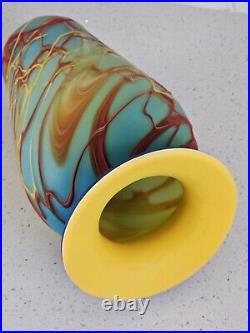 Mid Century Modern 1969 Stunning & Rare Baijan Blown Glass Vase 13 x 7