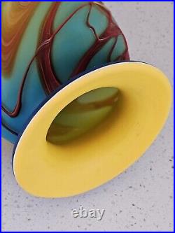 Mid Century Modern 1969 Stunning & Rare Baijan Blown Glass Vase 13 x 7