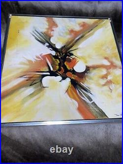 Mid Century Modern Abstract Painting Tom Hayward Framed Rare