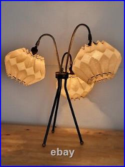 Mid Century Modern Atomic Saucer 3-Way Lamp 1950s Rare 3 Light Style MCM 24