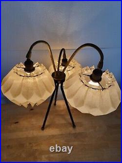 Mid Century Modern Atomic Saucer 3-Way Lamp 1950s Rare 3 Light Style MCM 24