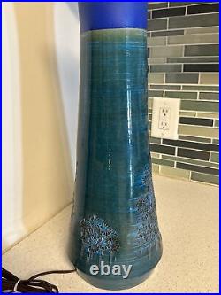 Mid-Century Modern BITOSSI ALDO LONDI Pottery Table lamp 60s RARE Cityscape MCM