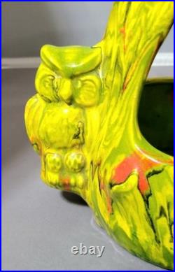 Mid Century Modern Ceramic owl Hanging Ashtray (Very Rare)