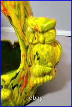 Mid Century Modern Ceramic owl Hanging Ashtray (Very Rare)