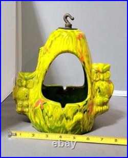 Mid Century Modern Ceramic owl Hanging Ashtray (Very Rare)