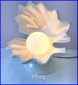Mid-Century Modern Clam Oyster Shell Lamp RARE