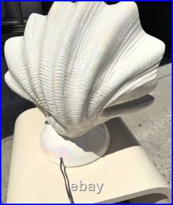 Mid-Century Modern Clam Oyster Shell Lamp RARE