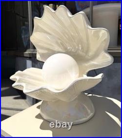 Mid-Century Modern Clam Oyster Shell Lamp RARE