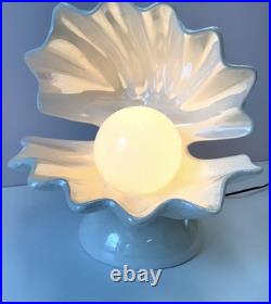 Mid-Century Modern Clam Oyster Shell Lamp RARE