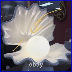 Mid-Century Modern Clam Oyster Shell Lamp RARE