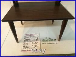 Mid Century Modern Coffee Table Stack Step End Clover Leaf Formica Top Rare Find