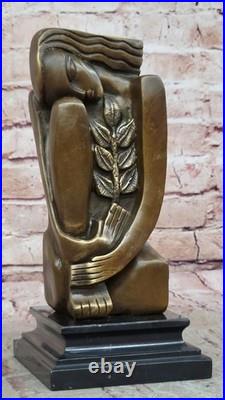 Mid Century Modern/Dali Inspired Abstract Figurative Bronze Sculpture Figurine
