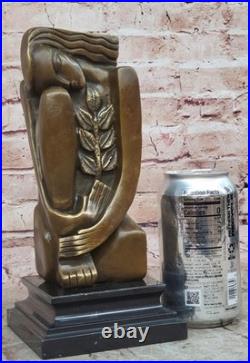 Mid Century Modern/Dali Inspired Abstract Figurative Bronze Sculpture Figurine
