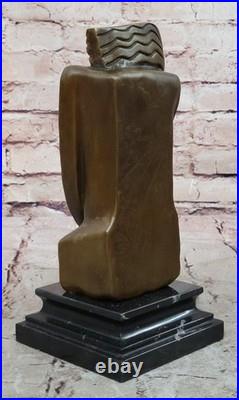 Mid Century Modern/Dali Inspired Abstract Figurative Bronze Sculpture Figurine