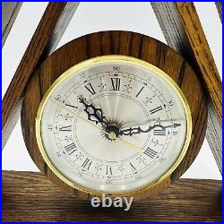 Mid Century Modern Did Ware Heirloom Oak Clock Triangular Model 7237 Rare