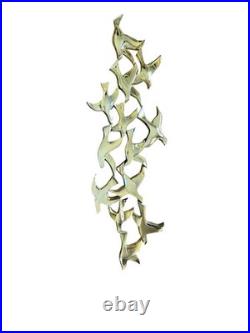 Mid-Century Modern Flock of Birds By Syroco Large Wall Art Rare Gold USA