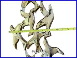 Mid-Century Modern Flock of Birds By Syroco Large Wall Art Rare Gold USA