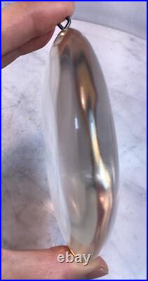 Mid Century Modern Large Vintage Designer Egg Shape Lucite Pendant Rare