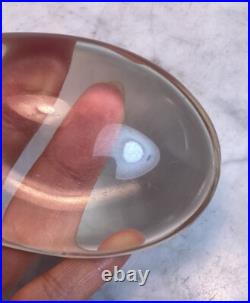Mid Century Modern Large Vintage Designer Egg Shape Lucite Pendant Rare