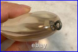 Mid Century Modern Large Vintage Designer Egg Shape Lucite Pendant Rare