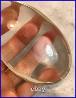 Mid Century Modern Large Vintage Designer Egg Shape Lucite Pendant Rare