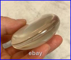 Mid Century Modern Large Vintage Designer Egg Shape Lucite Pendant Rare