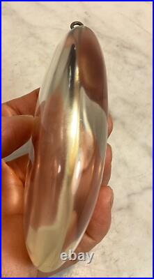 Mid Century Modern Large Vintage Designer Egg Shape Lucite Pendant Rare