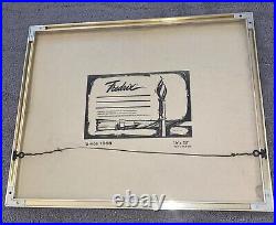 Mid Century Modern MCM Original Fauvist Fauvism Painting RARE Beach Scene Pier
