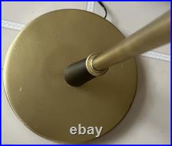 Mid-Century Modern Majestic Style Brass Floor Lamp withOriginal Shade. Rare