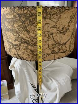 Mid-Century Modern Majestic Style Brass Floor Lamp withOriginal Shade. Rare