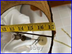 Mid-Century Modern Majestic Style Brass Floor Lamp withOriginal Shade. Rare