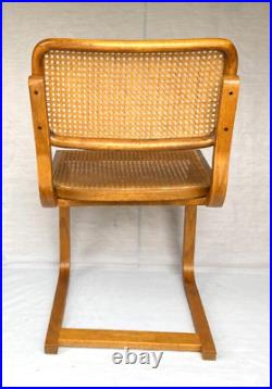 Mid Century Modern Marcel Breuer Style Oak Wood Caned Cesca Chair Rare