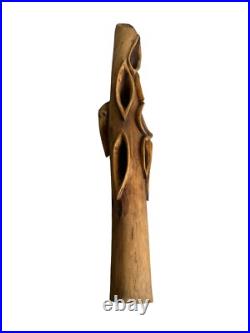 Mid Century Modern Modernist Abstract Biomorphic Carved Wood Sculpture Leaf RARE