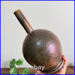 Mid Century Modern Netherlands Mobach Ceramic Vase Metallic Glaze RARE