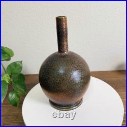 Mid Century Modern Netherlands Mobach Ceramic Vase Metallic Glaze RARE Mid Century Modern Netherlands Mobach Ceramic Vase Metallic Glaze RARE