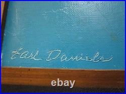 Mid Century Modern Painting Abstract Expressionism Modernism Earl Daniels Rare